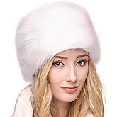 Futrzane Classic Cossack Hat - Faux Fur Hats for Women - Warm Furry Russian Hat