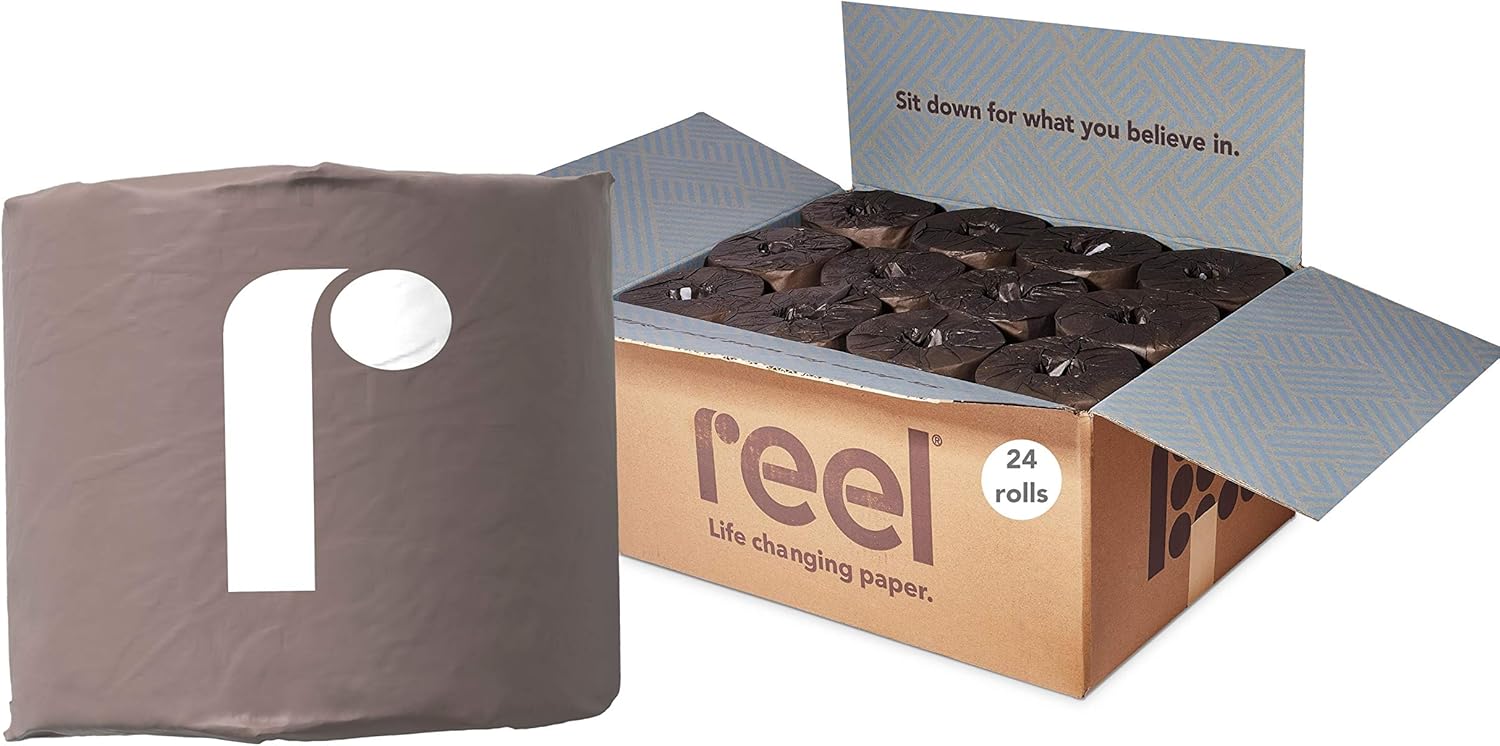 Reel, Tree-Free, 100% Bamboo Toilet Paper (Box of 24 rolls): Health & Personal Care