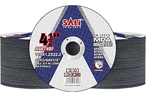 SALI 100 Pack Cut Off Wheel 4 1/2 Inch Cutting Wheels 4-1/2" x 3/64" x 7/8" for Metal & Stainless Steel, Angle Grinder Cutting Wheel,Cutting Discs with Aggressive Cutting