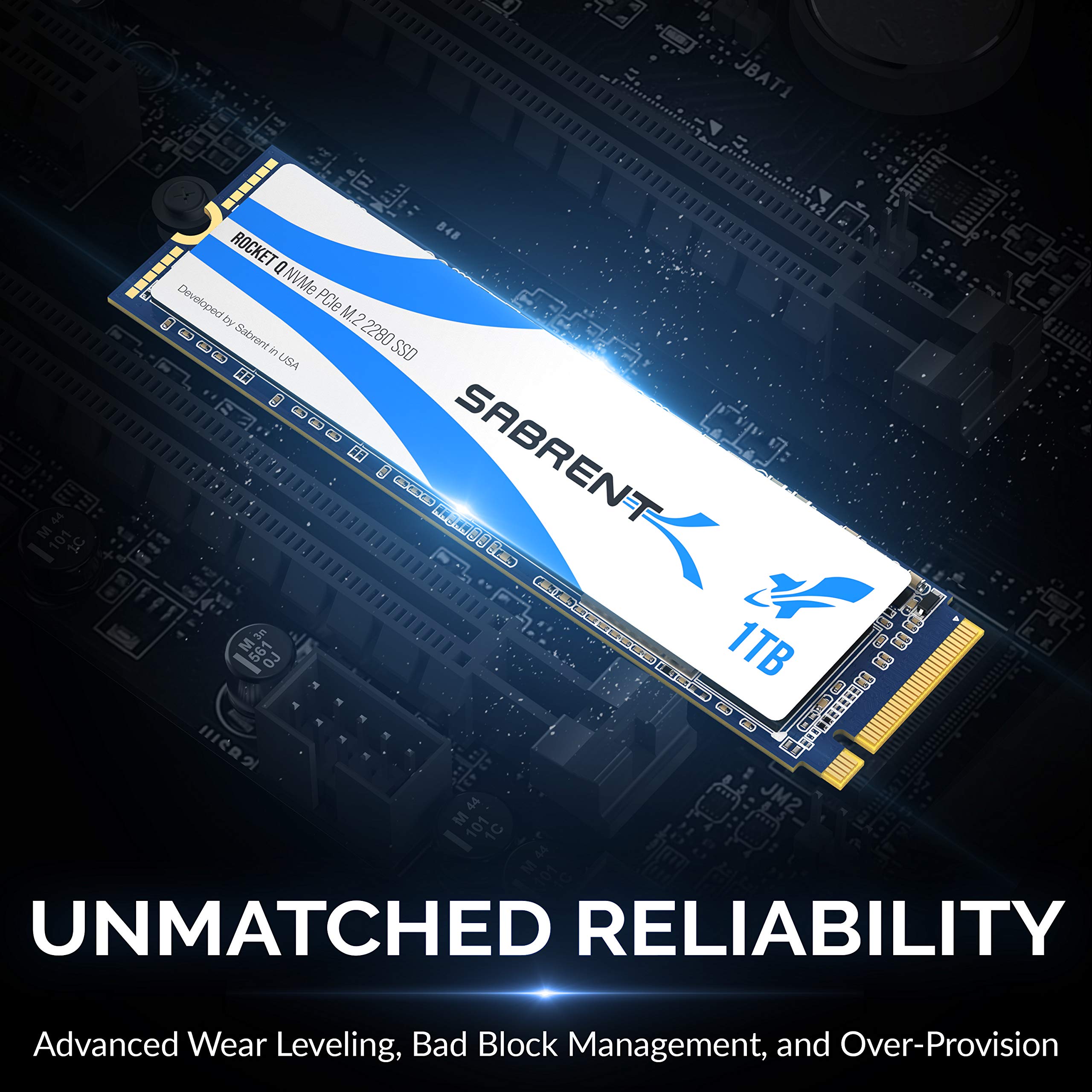 SABRENT Rocket Q 1TB NVMe PCIe M.2 2280 Internal SSD High Performance Solid State Drive R/W 3200/2000MB/s (SB-RKTQ-1TB)