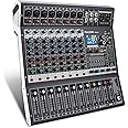 FULODE 8-Channel Professional Audio Mixer Sound Board Console 99 Bit DSP Digital Processor w/USB Bluetooth MP3 for PC Recording Input, XLR Microphone Jack, 48V Power, DJ Mixer