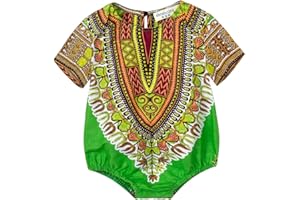 Shenbolen Kids African Dashiki Print Jumpsuits Piece Pants Clothing