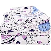 JSD Paisley Floral Printed Sheet Set Full Size, 4 Piece Soft Pattern Microfiber Sheets Extra Deep Pocket