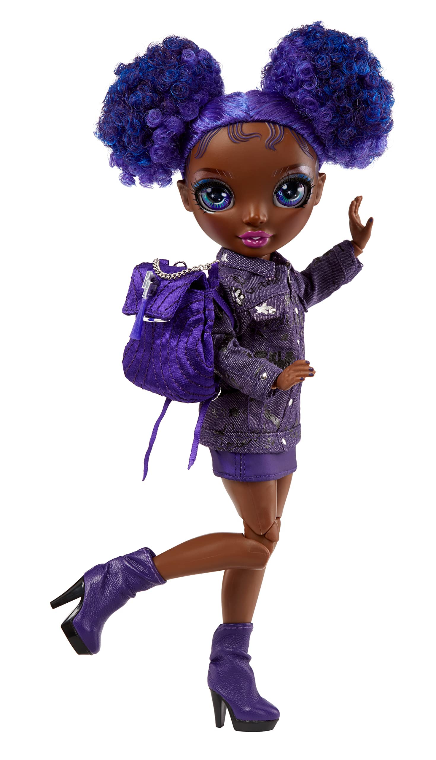 Rainbow High Junior High - KRYSTAL BAILEY - 9"/23cm Rainbow Fashion Doll with Outfit & Accessories - Includes Fabric Backpack with Open & Close Feature - Gift & Collectable for Kids Ages 6+