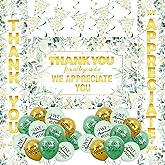 We Appreciate You Decorations Sage Green Gold Thank You Banner Pastor Employee Appreciation Decorations Balloons Thank You for All You Do Backdrop Staff Appreciation Gifts Teacher Nurse Appreciates