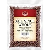 Allspice Whole Berries 5 Ounce Bag - by Spicy World (All Spice) | All Spice Pimento Jamaica Pepper for Cooking &amp; Seasoning | Versatile Berry for Curries, Soups and even Pastries