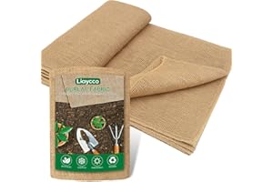 LIAYCCO Burlap Fabric Roll 40" x 5 Feet – Multipurpose Burlap Tree Wrap, Natural Jute Garden Fabric for Outdoor Plant Cover, Weed Barrier Cloth, Landscaping, DIY Crafts, Gardening & Rustic Party Decor