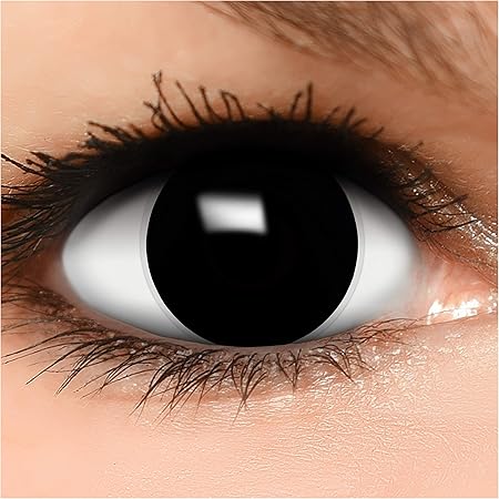 Coloured Contact Lenses Witch Black Multi Purpose Contact Lens Solution Container Top Lens Finder Brand Quality 1 Pair 2 Pieces Amazon De Drogerie Korperpflege