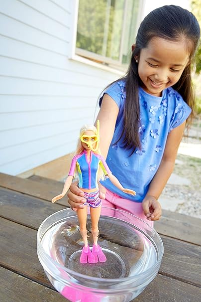 barbie fbd63 dolphin magic snorkel fun friends doll