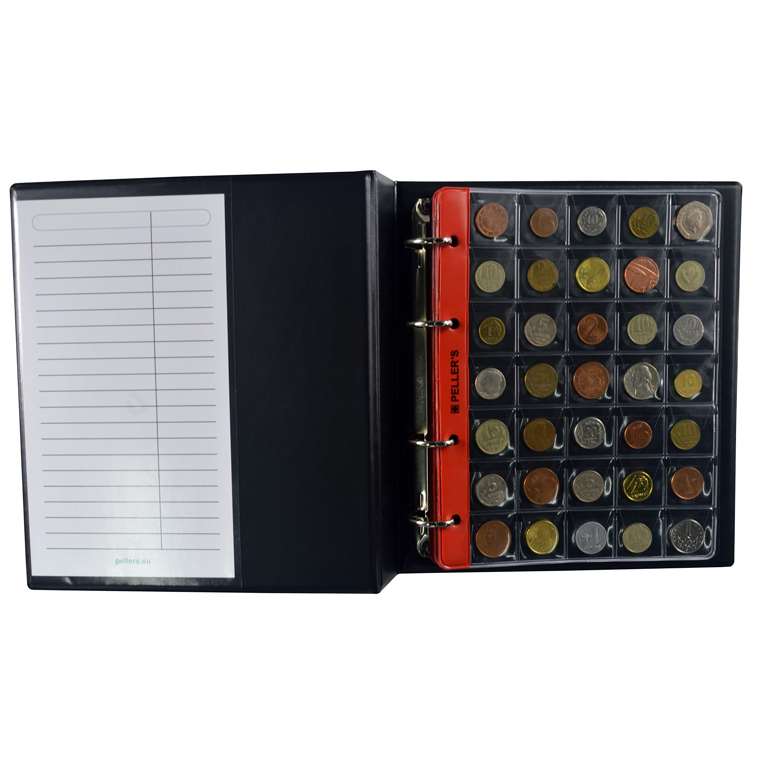 Collection Album, 350 Small Coins up to 0.91" (23mm), 10 Sheets & dividers. For: pence, cents. Coin album M