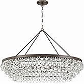 Crystorama Calypso 8 Light Crystal Teardrop Vibrant Bronze Chandelier