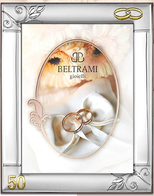 Marco Ornamentado Beltrami Joyas Para Cordon 50 Matrimonio Cm 18 X 24 Cm Retro Banda Madera 3 Accesorios Plata Made In Italy Amazon Es Hogar