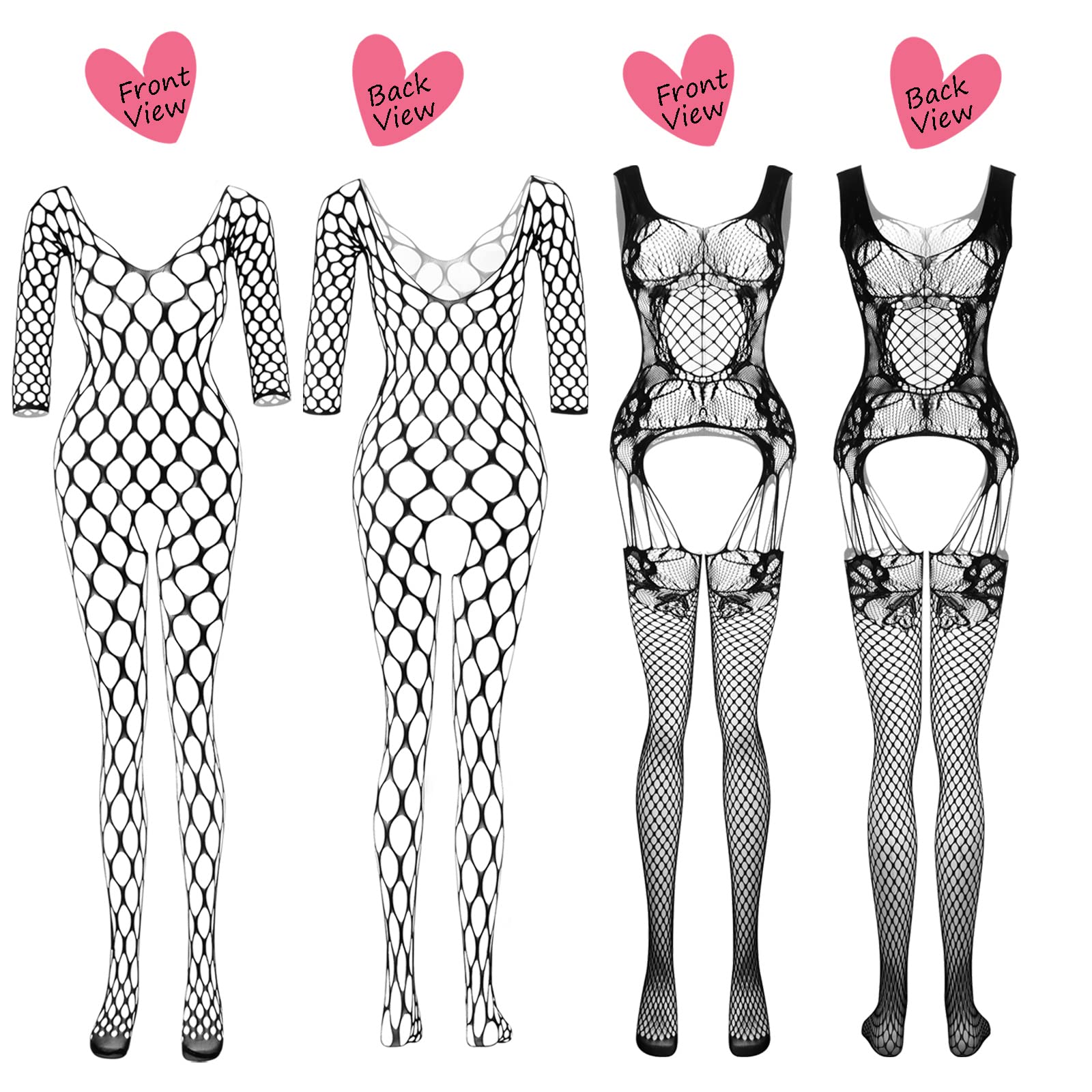 Women’s Lingerie BabyDoll Fishnet Bodysuit Sexy Nightwear(12 Pack)
