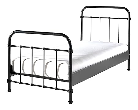 Vipack NYBE9018 Metallbett New York, Maße Circa 90 x 200 cm, Liegefläche, schwarz