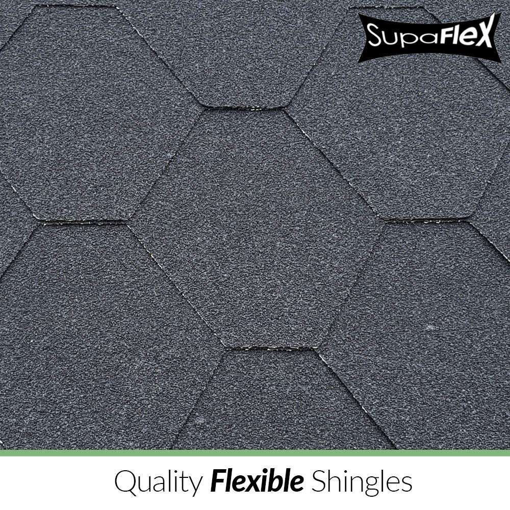 felt shingles midnight black hexagonal 3 tab shed roofing