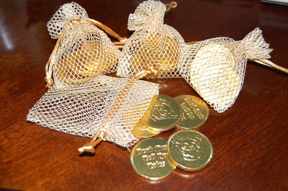 Pirate Chocolate Coin Bags Gourmet Food Grocery