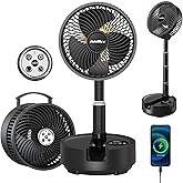 AddAcc 20000mAh Battery Operated Fan, Rechargeable Portable Fan, 112H Run, 9 Speeds Oscillating with Remote, Battery Powered with Timer & Light for Travel Cruise Essentials RV Outdoor Power Outage