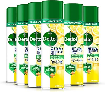 Dettol All-In-One Disinfectant Spray Lemon 6x300ml – Fresh Pet Sofa Shoe