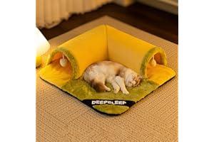 PAWTENDA 2-in-1 Cat Tunnel Bed for Indoor Cats, 27.5 Inch Cozy Peekaboo Design, Large Detachable & Washable Pet Bed and Play Tunnel for All Seasons, Perfect for Cats and Small Pets