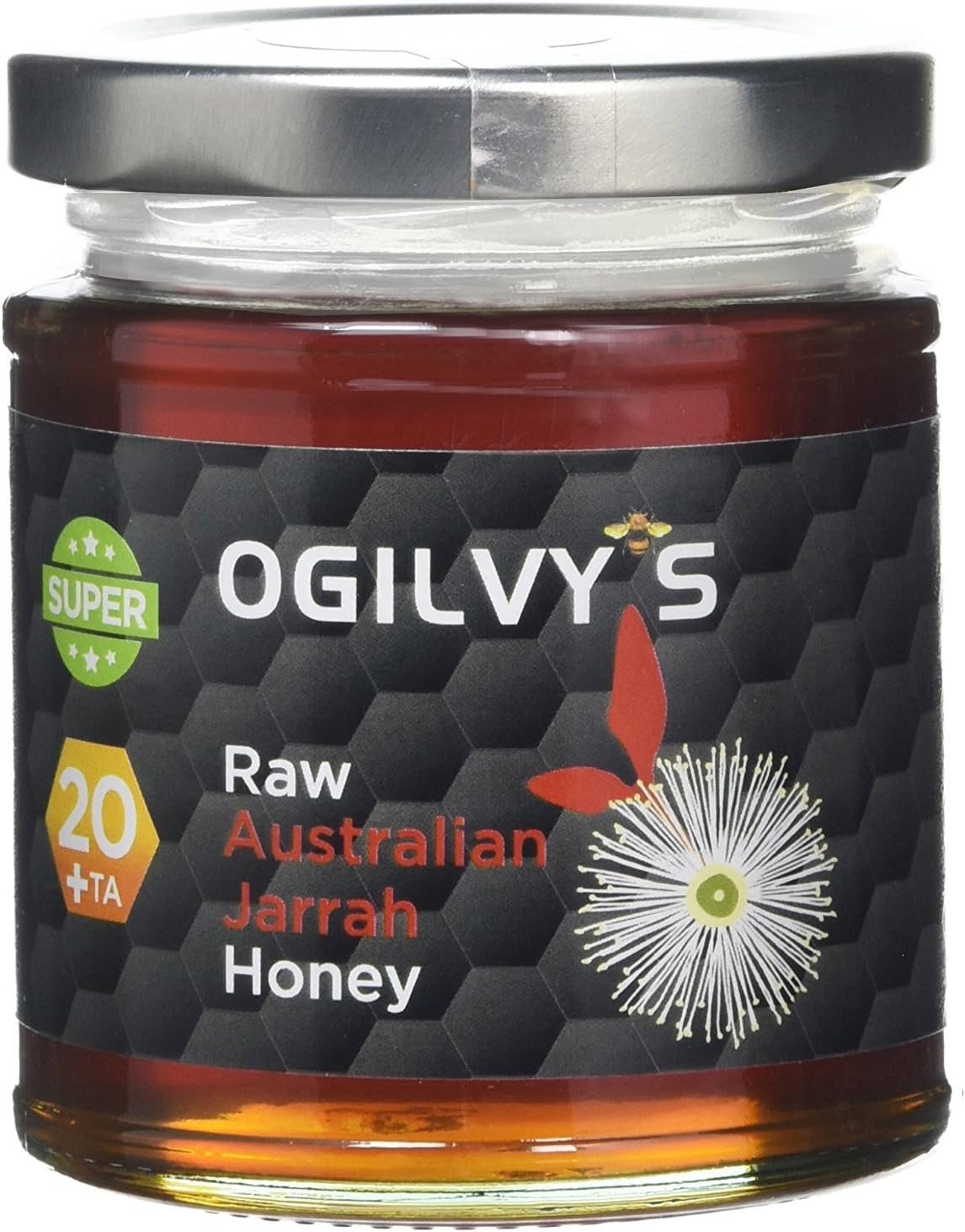 Ogilvys Raw Austaralian Jarrah Honey TA 20+ 240g (Pack of 6)