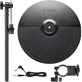 Donner Mute Cymbal Set with 12-inch Cymbals and Cymbals Stand for Electric Drum Kit, More Stable Iron Metal Bracket, Signal Cable, Rack Clamp for Electric Drum Set (For DED-200/400 /500 Expansion)