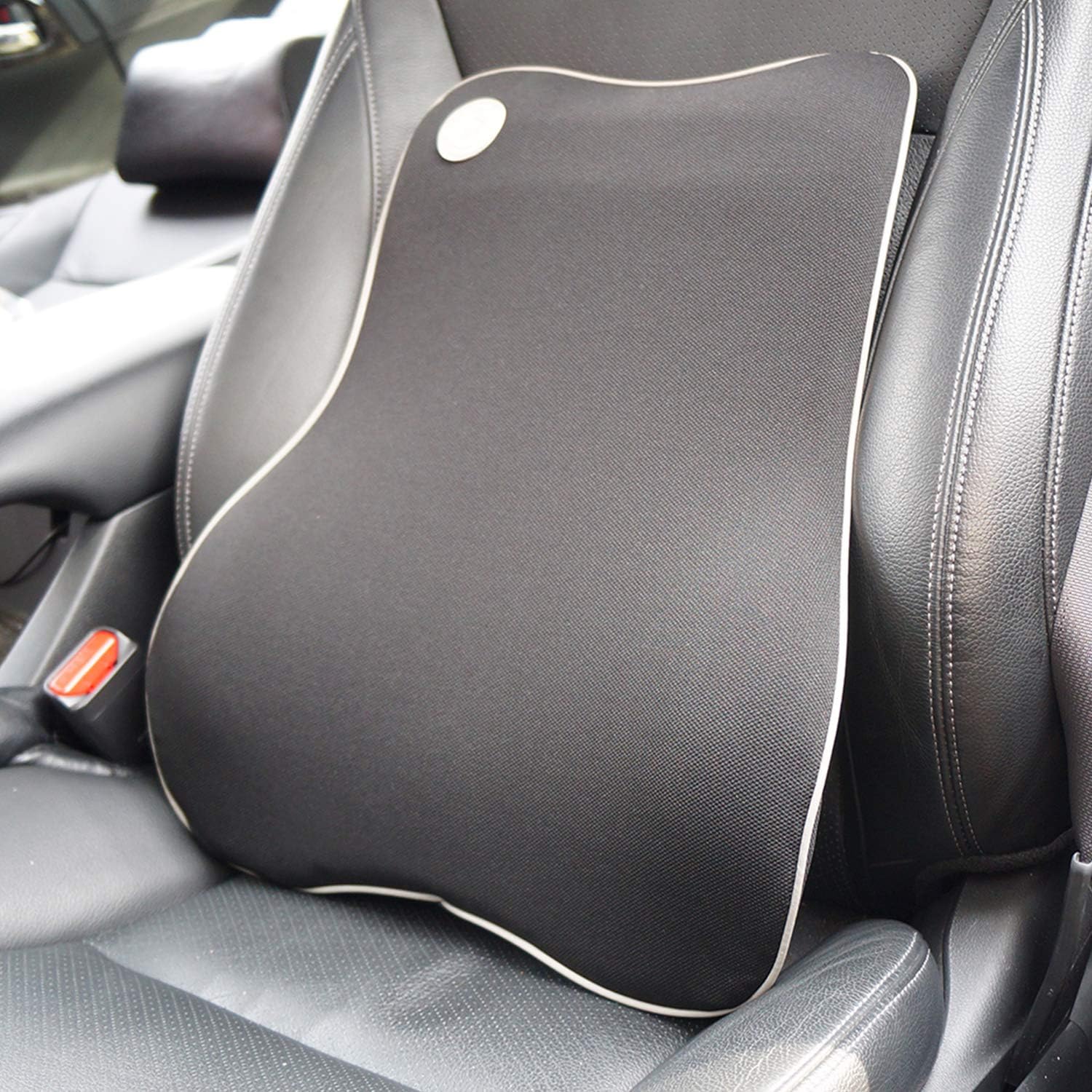 LOCEN Premium Memory Foam Lumbar Back Support Car Cushion Reduce Back