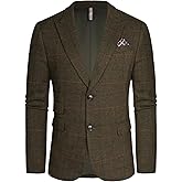 PJ PAUL JONES Men Tweed Blazer Wool Herringbone Sport Coat Jacket Vintage Blazers Suit Jackets
