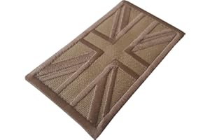 LEGEEON Coyote Brown Great Britain UK Union Jack Flag Tan Arid Morale Tactical Badge Army Embroidery Fastener Patch