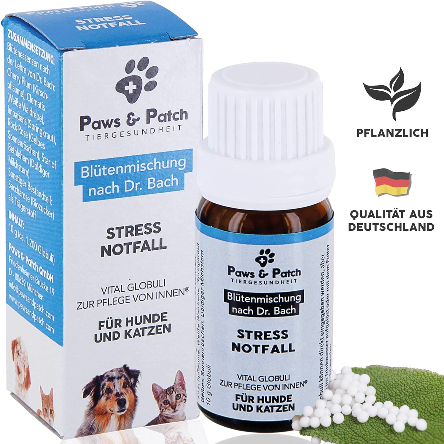 Paws Patch Bachblüten Globuli Für Silvester Weihnachten Stress Notfall Für Hunde Katzen Natürlich Beruhigend Bei Tierarztbesuchen Urlaubsreisen