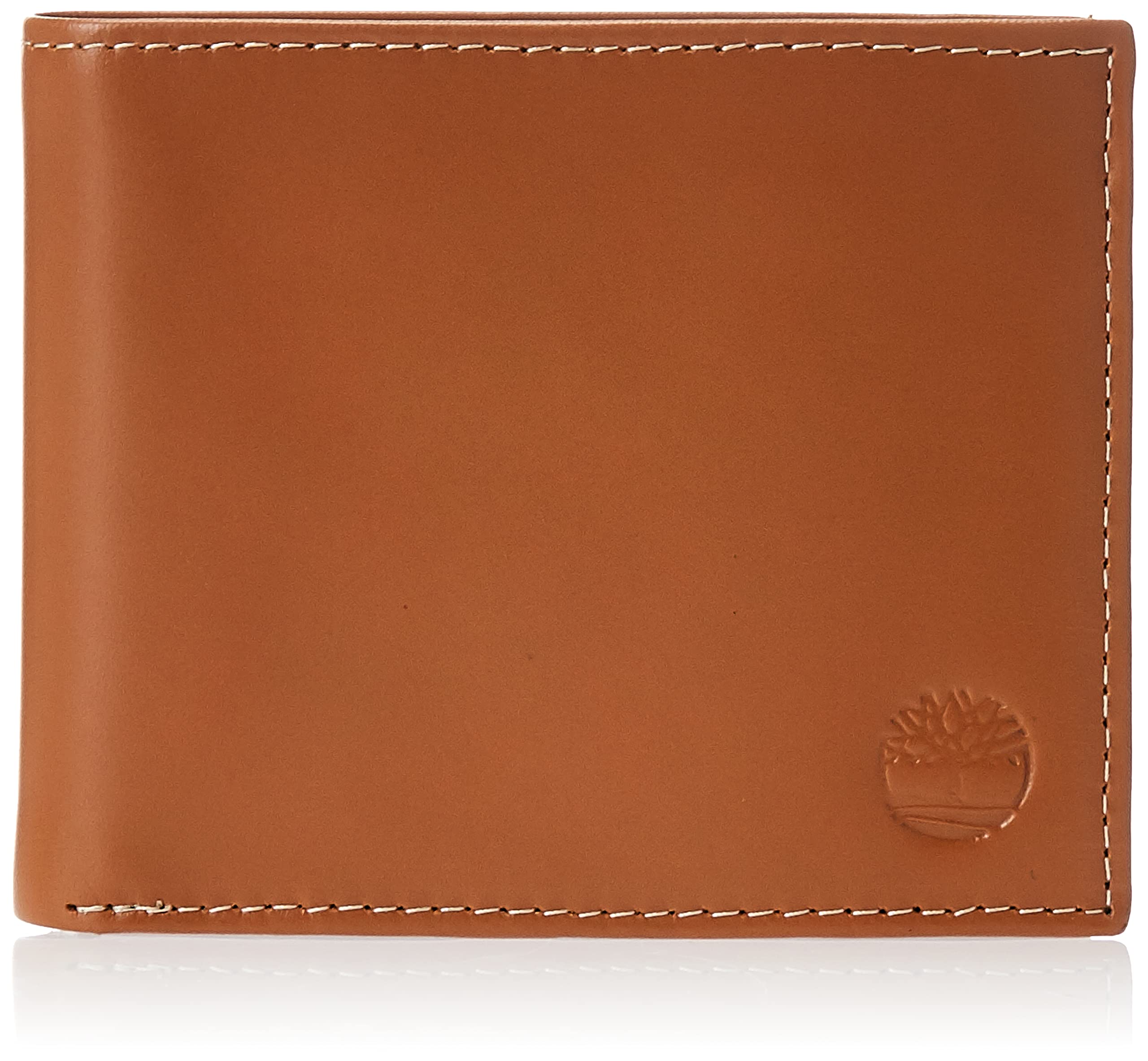 Timberland Men's Leather With Attached Flip Pocket Travel Accessory Bi Fold Wallet, Tan (Cloudy), One Size UK
