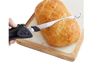 ELITRA HOME Professional Grade Electric Knife | Easy Slice Electric Kitchen Knife For Carving Meats, Bread, Turkey, and More | Stainless Steel Serrated Blade, Carving Fork, and Storage Case