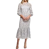 Shoshanna Women's Midnight Basilica Corded Lace Adaya Dress