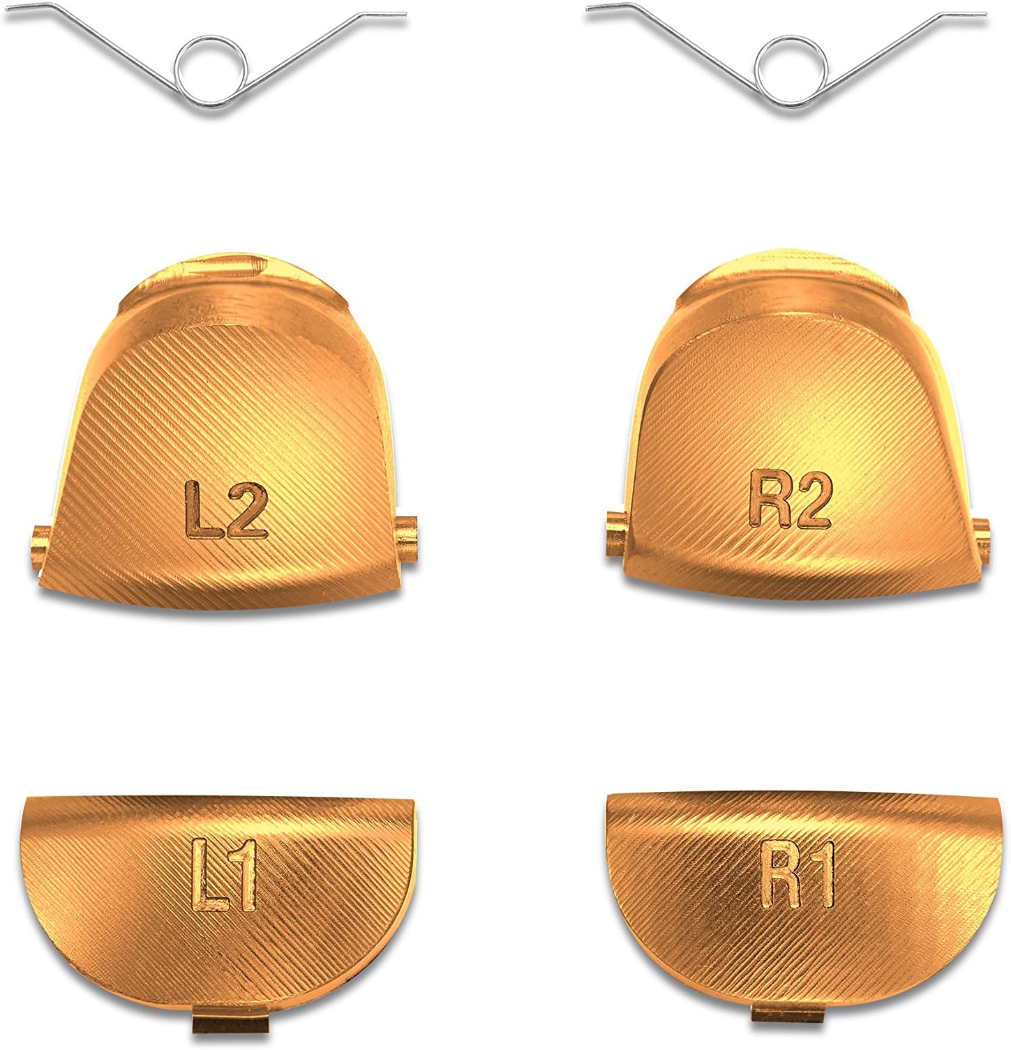 Supremery Playstation 4 Dualshock 4 Trigger Keys Set made of aluminium L1 L2 + R1 R2 Buttons Shoulder buttons Spare parts Accessories for PS4 - golden