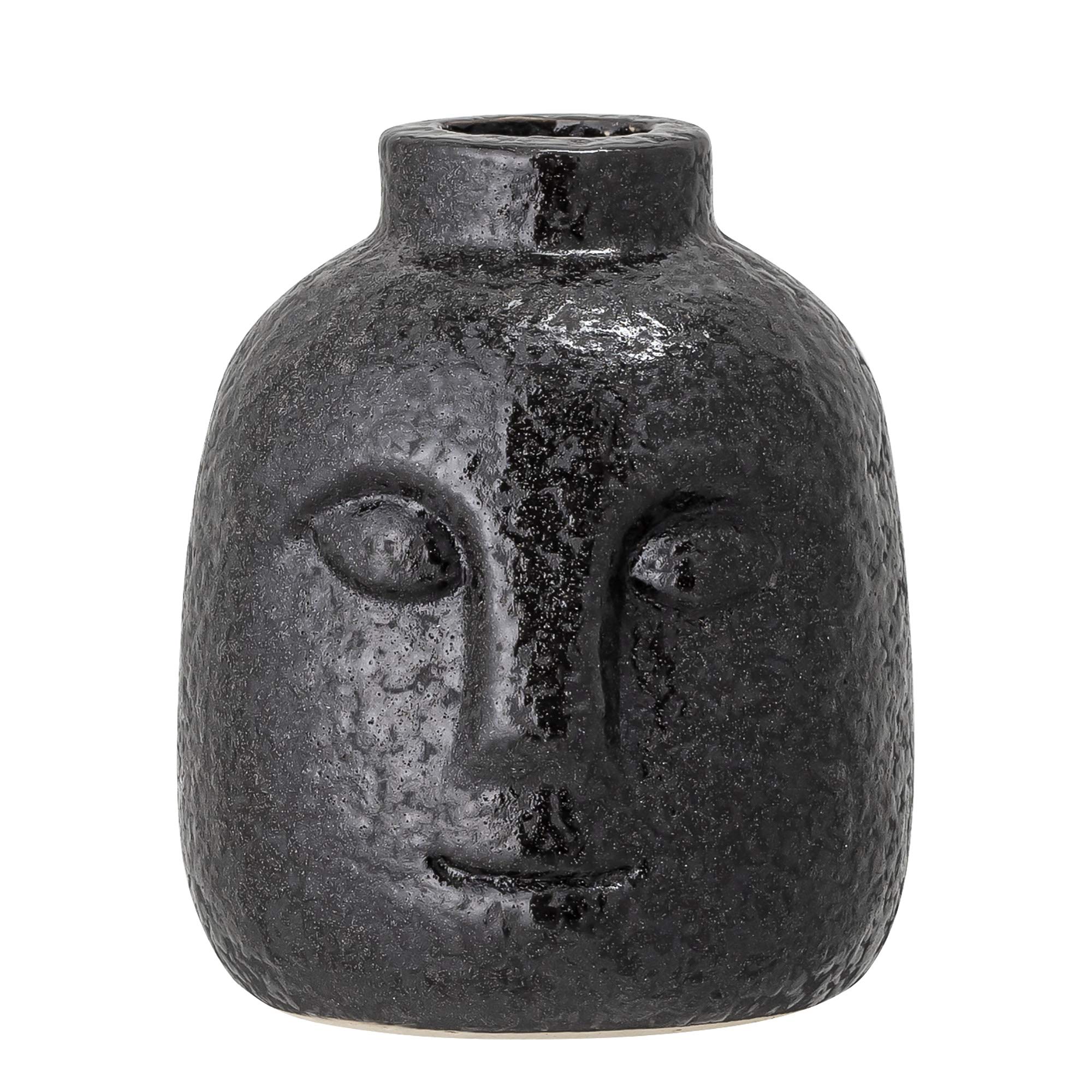 Bloomingville Candle Holder, Black, Ceramic, 9 cm