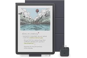 Amazon Kindle Scribe Essentials Bundle - Amazon Kindle Scribe Colorsoft (64GB) - Graphite, Premium Pen, Plant-Based Leather Folio Cover-Graphite,Power Adapter