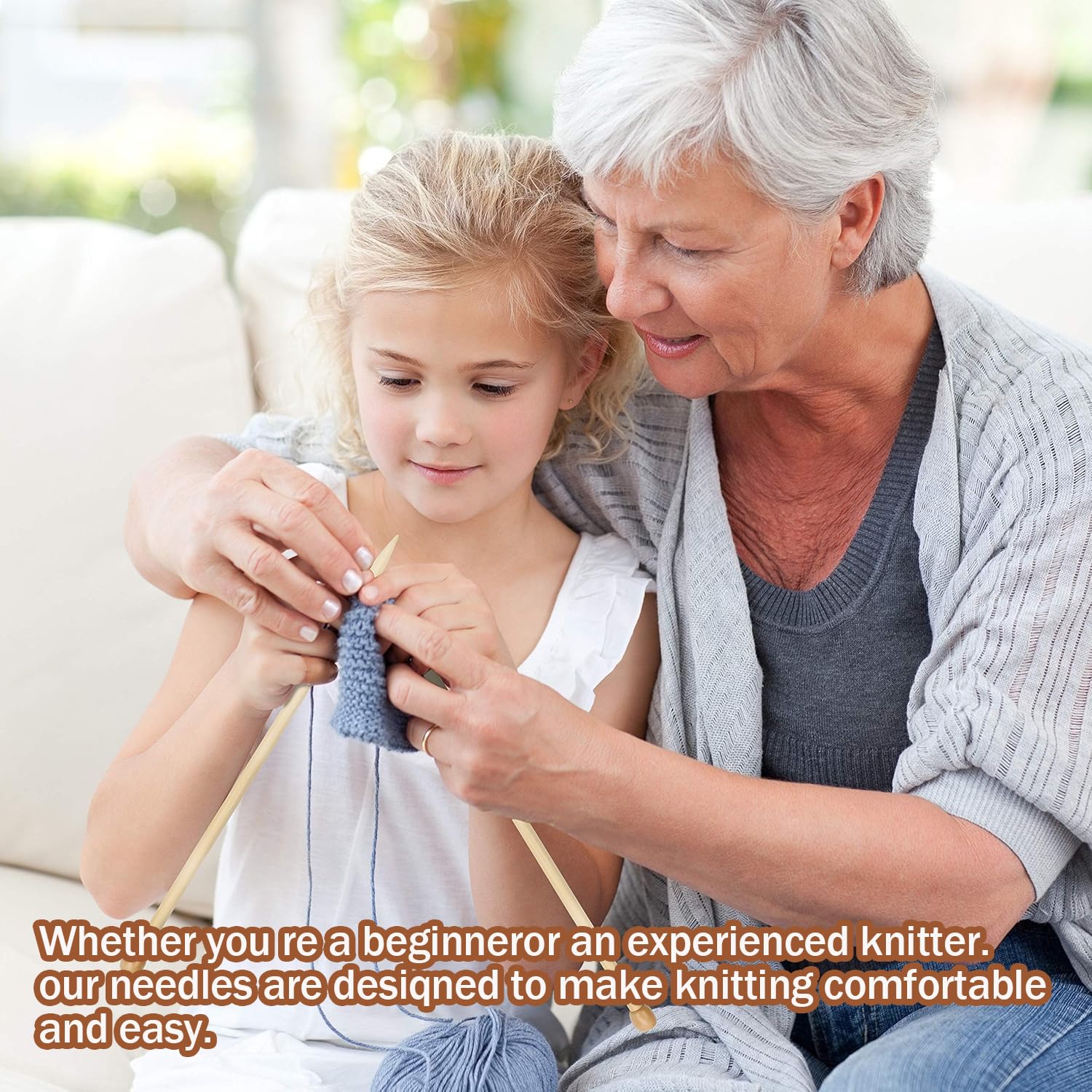 7 Pairs Bamboo Knitting Needles Set, Bamboo Natural, Long Wooden Knitting Needles, Single Point Straight Wood Needles, Wooden Knitting Needles for Beginners for Making Sweater, Shawl, Scarf