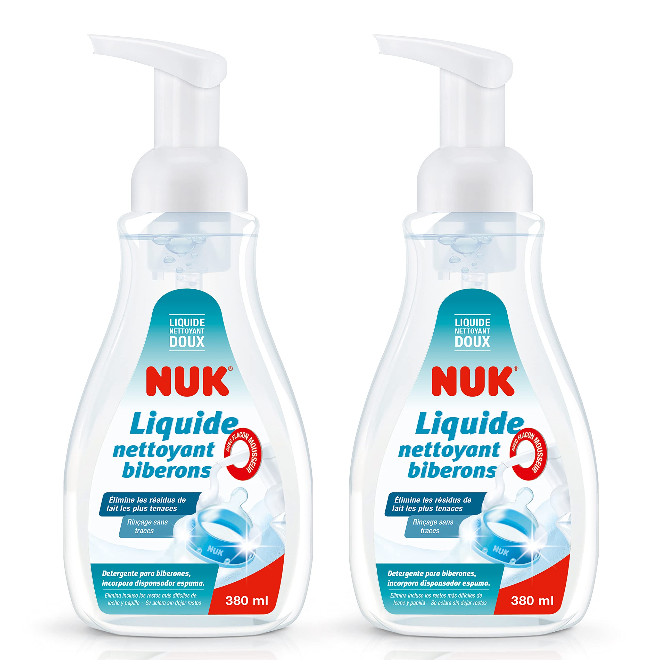 NUK Liquid Cleaner for Bottles & Accessories, 2 Bottles