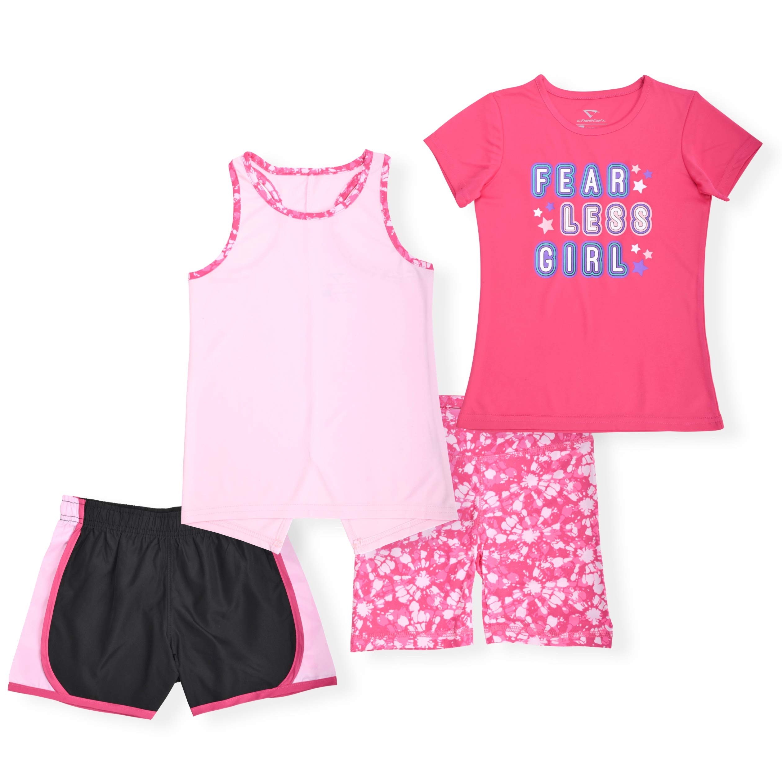 Cheetah Girls 4 Piece Set- Tank Top, Tee Shirt and 2 Pairs of Shorts