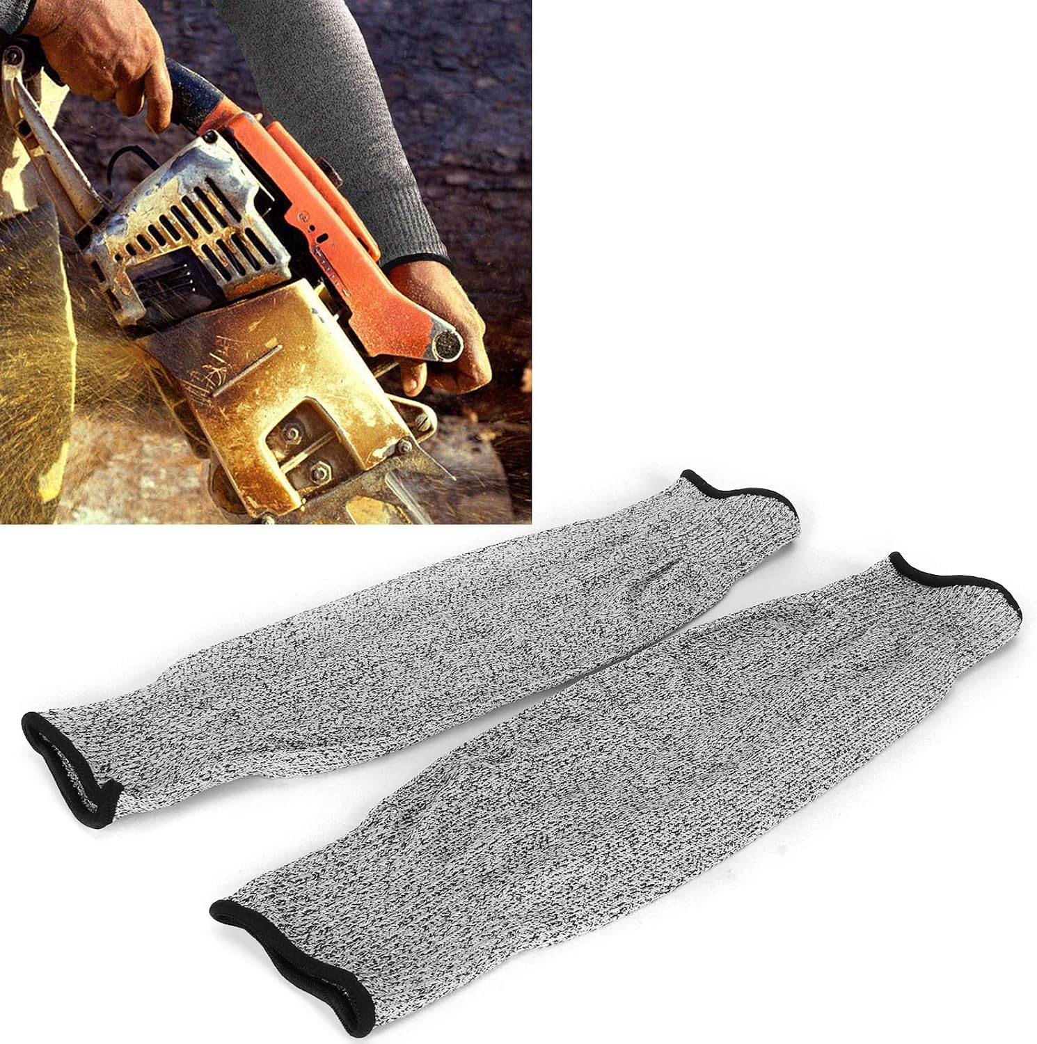Zerodis Safety Arm Sleeve, 1 Pair Arm Protector Gardening Sleeve Gardening Cut-Resistant Sleeve HPPE Level 5 Protection Work Safety Arm Protector - Image 4