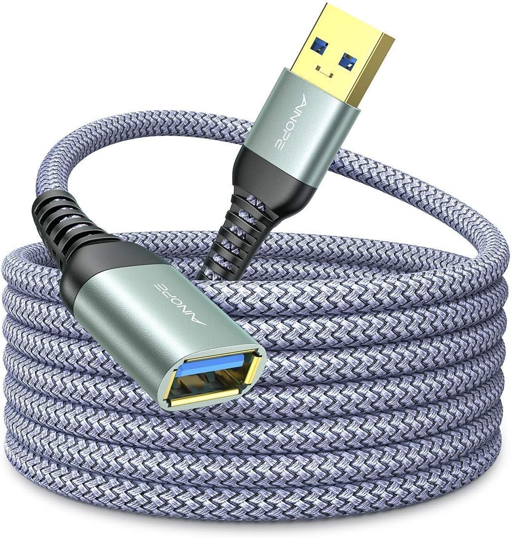 10FT USB 3.0 Extension Cable Type A Male to Female Extension Cord AINOPE High Data Transfer Compatible with USB Keyboard,Mouse,Flash Drive, Hard Drive: Industrial & Scientific