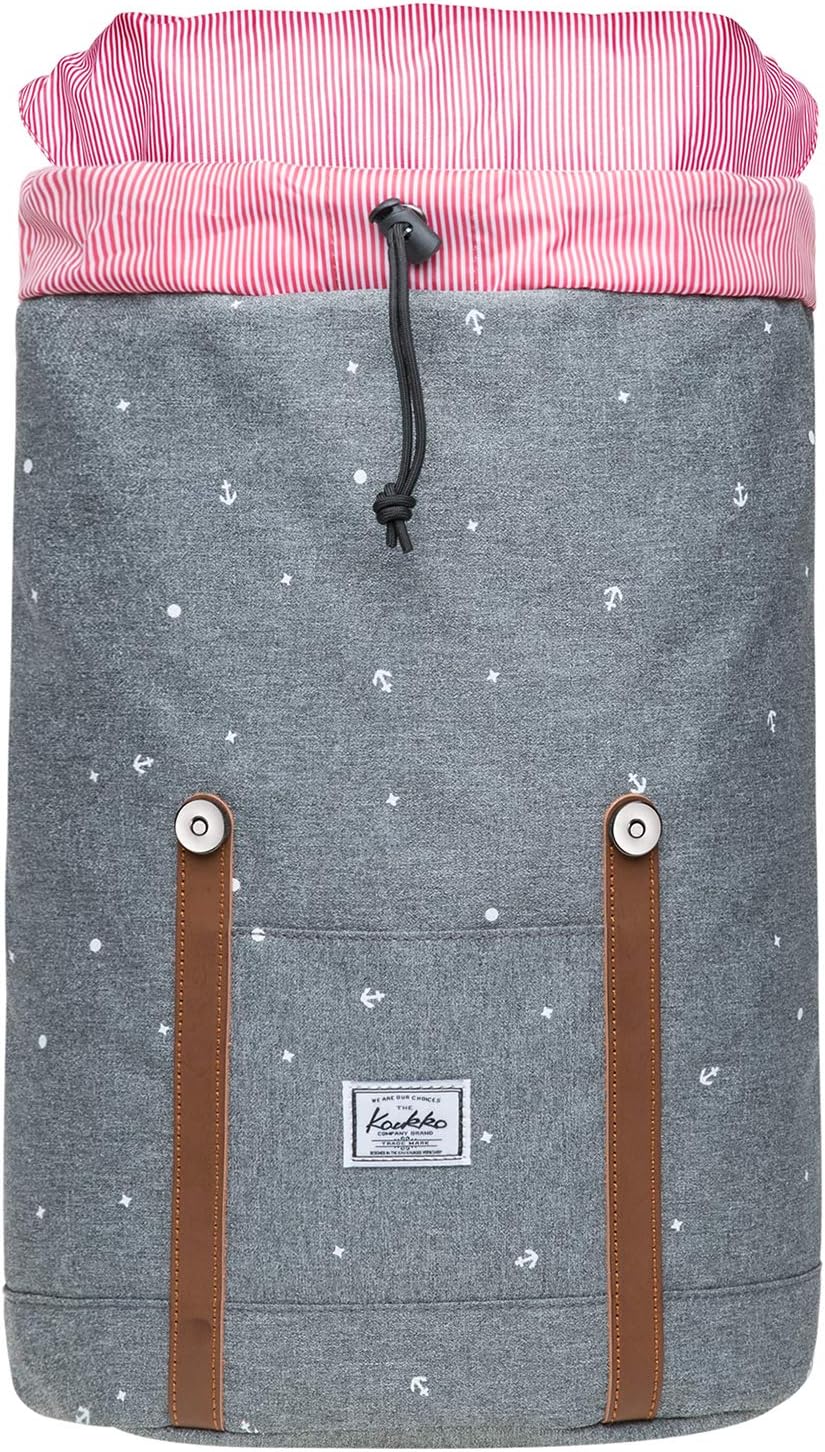 KAUKKO Rucksack Damen Herren Vintage Laptop Reiserucksack für 14" Notebook Lässiger Daypacks Schultaschen Casual Daypack - Image 4