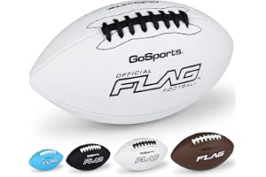 GoSports Flag Footballs - Mini, Pee Wee, Junior & Youth Sizes | Practice Ball Built for Maximum Durability, PVC Composite Cover, Kids Flag Football Equipment for Training