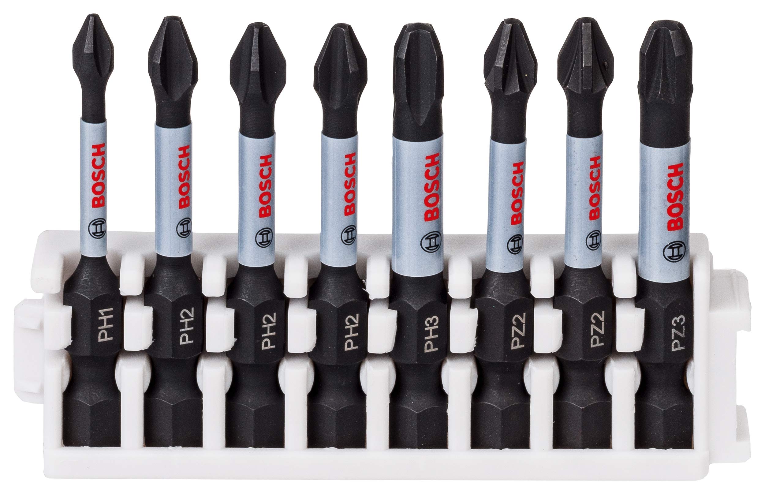 Bosch Professional 8-piece Impact Control Screwdriver Bit Set (Pick and Click, Impact Driver Accessories)