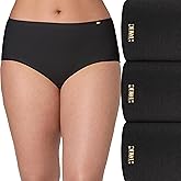 Bali womens Underwear Hipster Pack, Lux Cotton Essentials Hipster Underwear, Moisture-wicking, Tummy Control, 3-pack