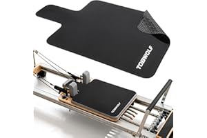 TOBWOLF Non-Slip Pilates Reformer Mat Towel, 39in x 24in Suede Pilates Reformer Mat Cover for Pilates Enthusiast to Practice,