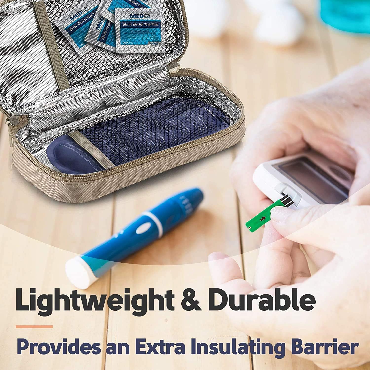 Insulin Cooler Travel Cases - (Pack of 2) Insulated Portable Diabetic Pouches with 4 Gel Ice Packs Reusable Lightweight & Durable Organizer Bag Coolers for Medications Diabetes Supplies: Health & Personal Care