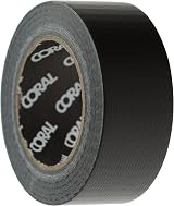 Coral Endurance Duct Tape Black 1in x 10m Cloth Gaffer Tape