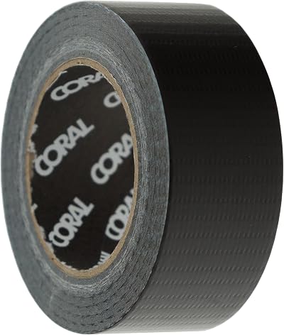 Coral Endurance Duct Tape Black 1in x 10m Cloth Gaffer Tape