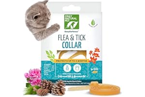 Only Natural Pet EasyDefense Flea & Tick Cat Collar - Feline Flea Collars Biting Insect Control - Pet Care That Protects up to 3 Months - for Cats (Single Collar)