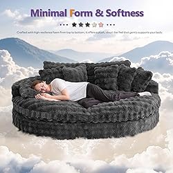 TYBOATLE 83’’ Oversized Round Boneless Couch